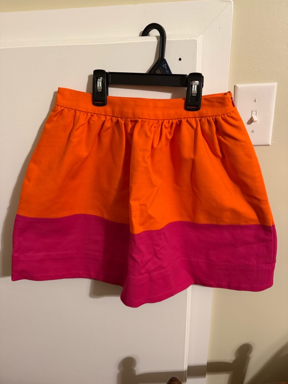 NWT Kate Spade New York Kids Colorblock Pleated Skirt Size 12 Orange Pink school